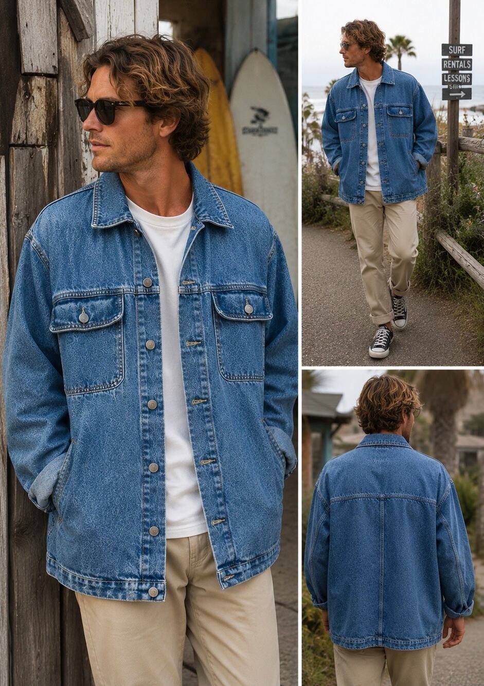 WRV Wave Riding Vehicles Oversized M/L 48 In Pit2Pit Jacket Chore Coat Long EUC